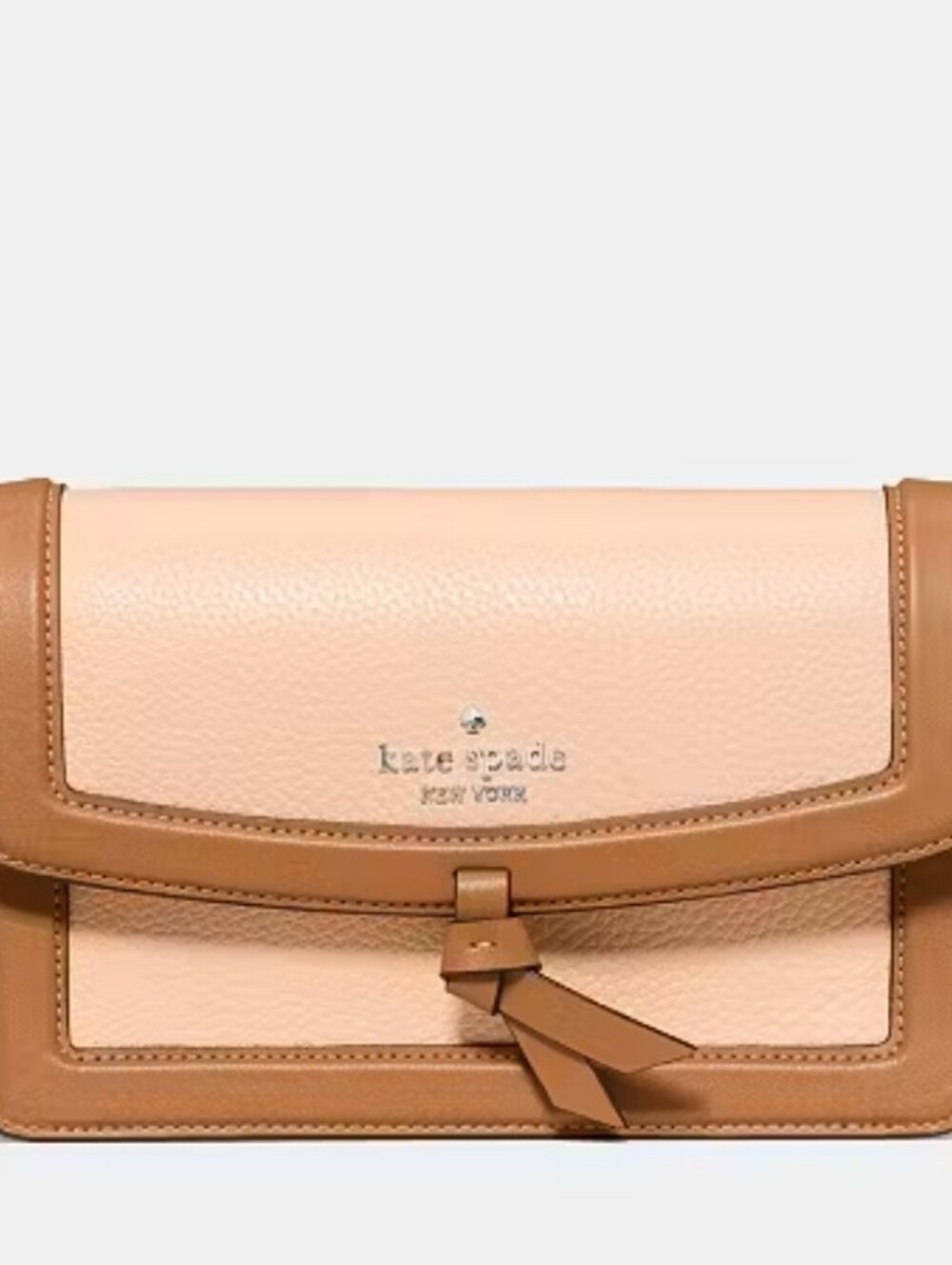 kate spade Blush Pink and Tan Leather Wristlet Clutch